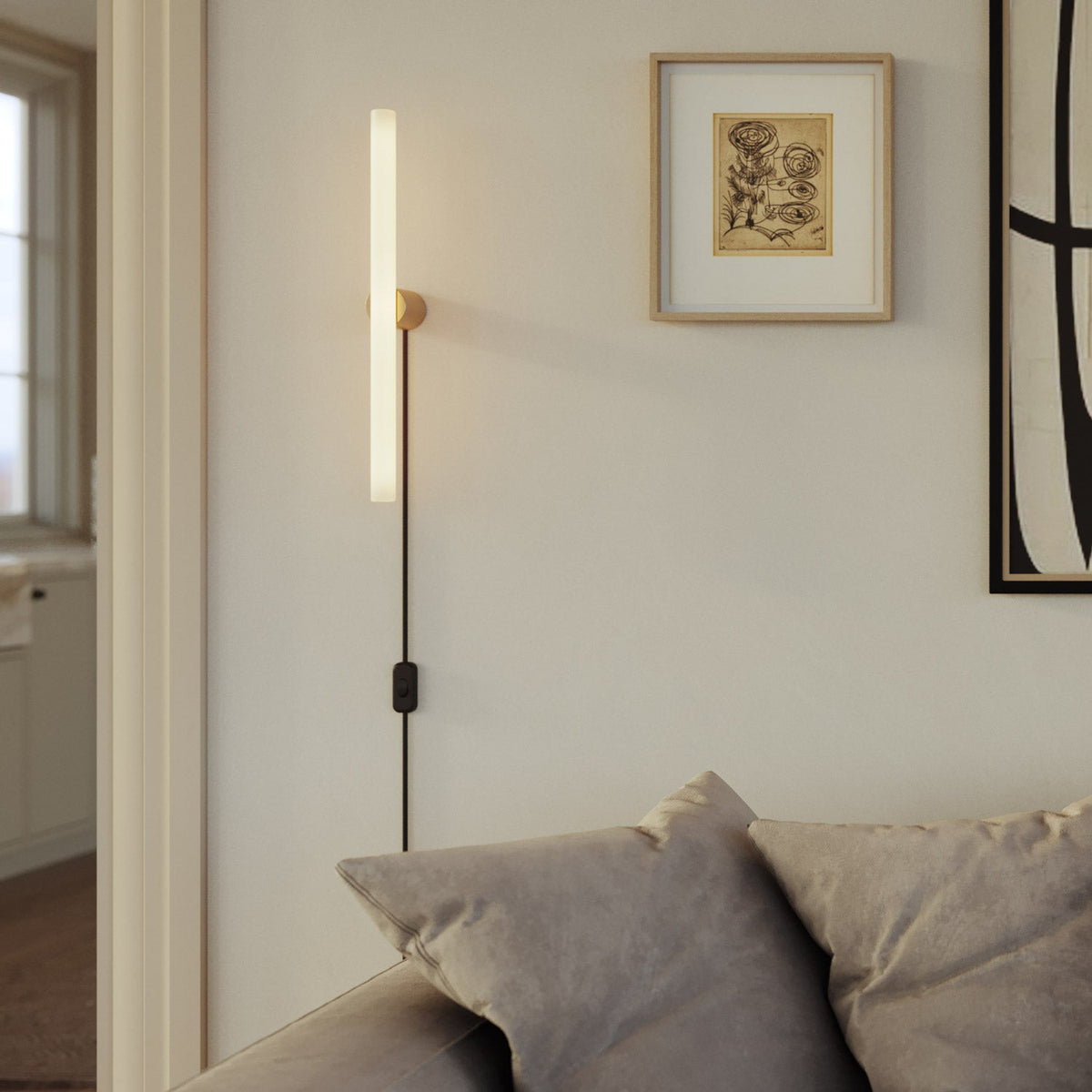 S14d-Fassung Spostaluce zur Wand- oder Deckenmontage aus Metall – Satiniertes Bronze – Ansicht 3
