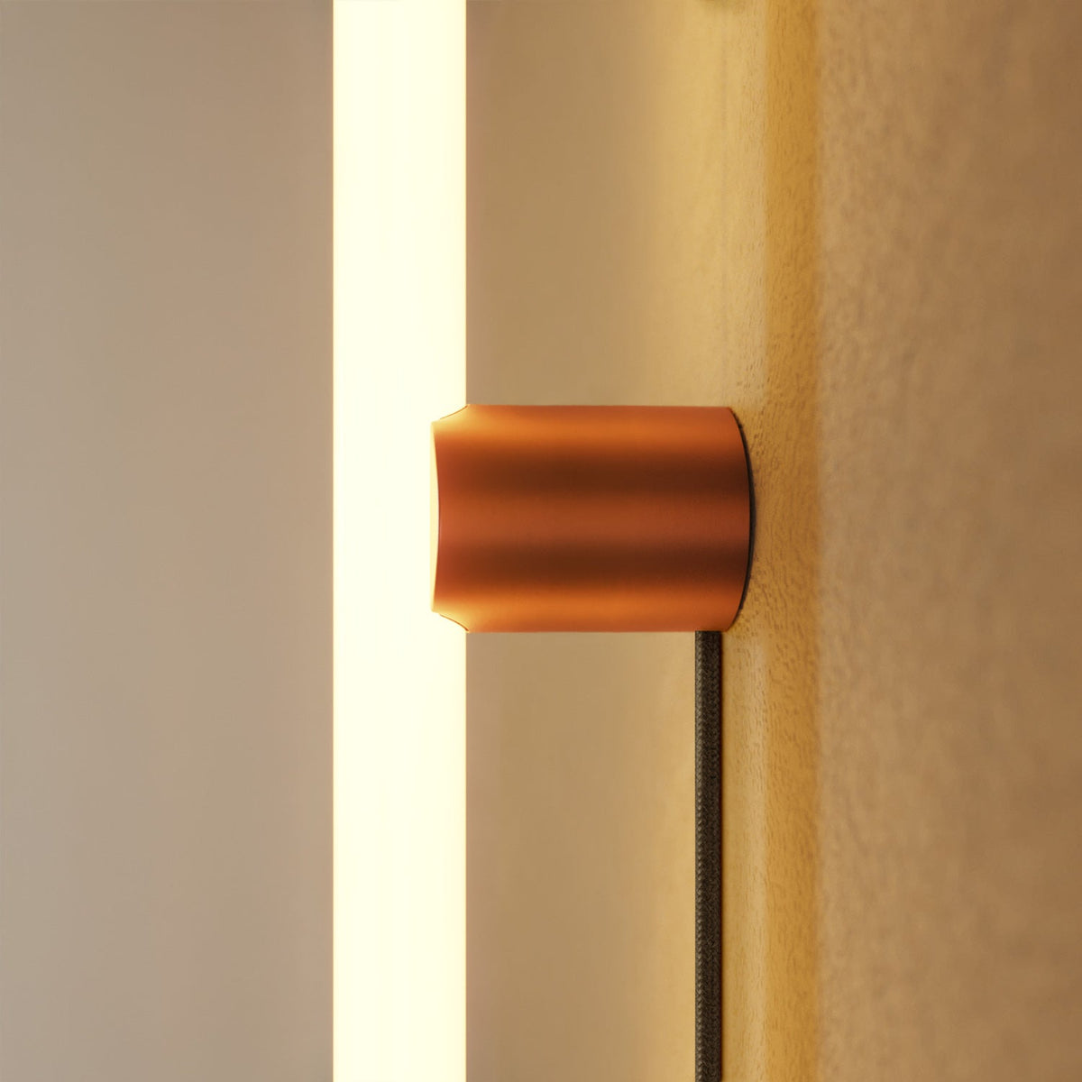 Wand- oder Deckenfassung S14d Spostaluce aus Metall – Satin-Kupfer – Ansicht 4