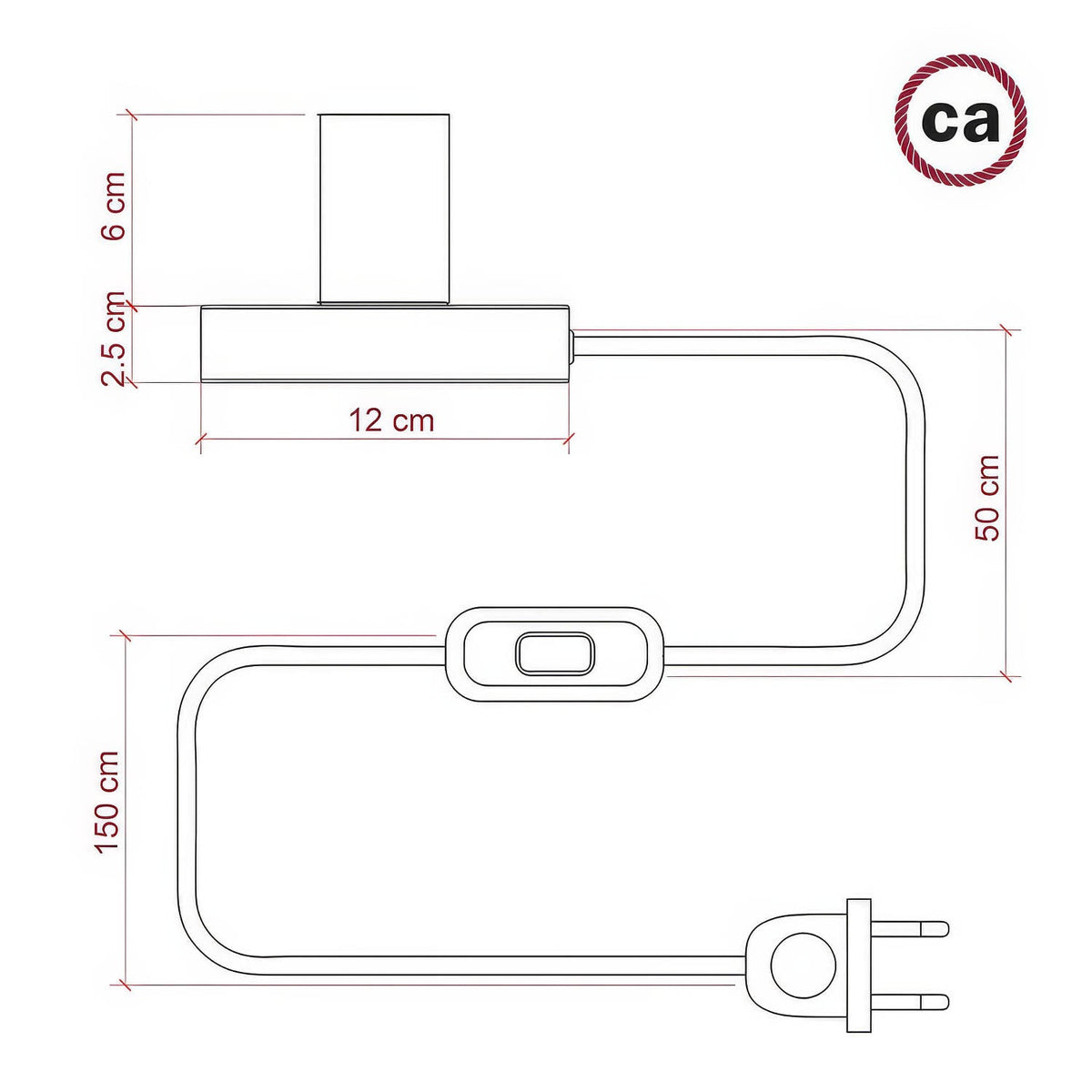 Posaluce – Tischleuchte aus Metall – Hochglanzweiß – Ansicht 4