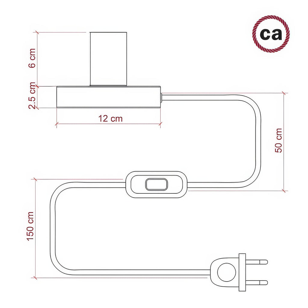 Posaluce – Tischlampe aus Metall – Satin-Kupfer – Ansicht 4