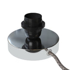 Posaluce für Lampenschirm – Tischlampe aus Metall – Chrom