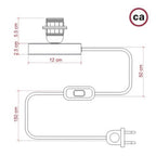Posaluce für Lampenschirm – Tischlampe aus Metall – Chrom – Ansicht 4