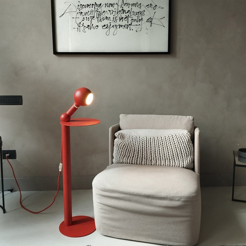 Rocco - Stehlampe mit Glühbirne Camo - Rot – Ansicht 3