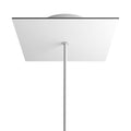 Rose-One Baldachin Quadrat, 200 mm mit 1 Loch und 4 seitlichen Löchern – Mattweiß