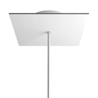 Rose-One Baldachin Quadrat, 200 mm mit 1 Loch und 4 seitlichen Löchern – Mattweiß