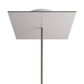 Quadratischer Rose-One-Baldachin, 200 mm mit 1 Loch und 4 seitlichen Bohrungen – Dibond Satin-Stahl