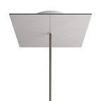 Quadratischer Rose-One-Baldachin, 200 mm mit 1 Loch und 4 seitlichen Bohrungen – Dibond Satin-Stahl