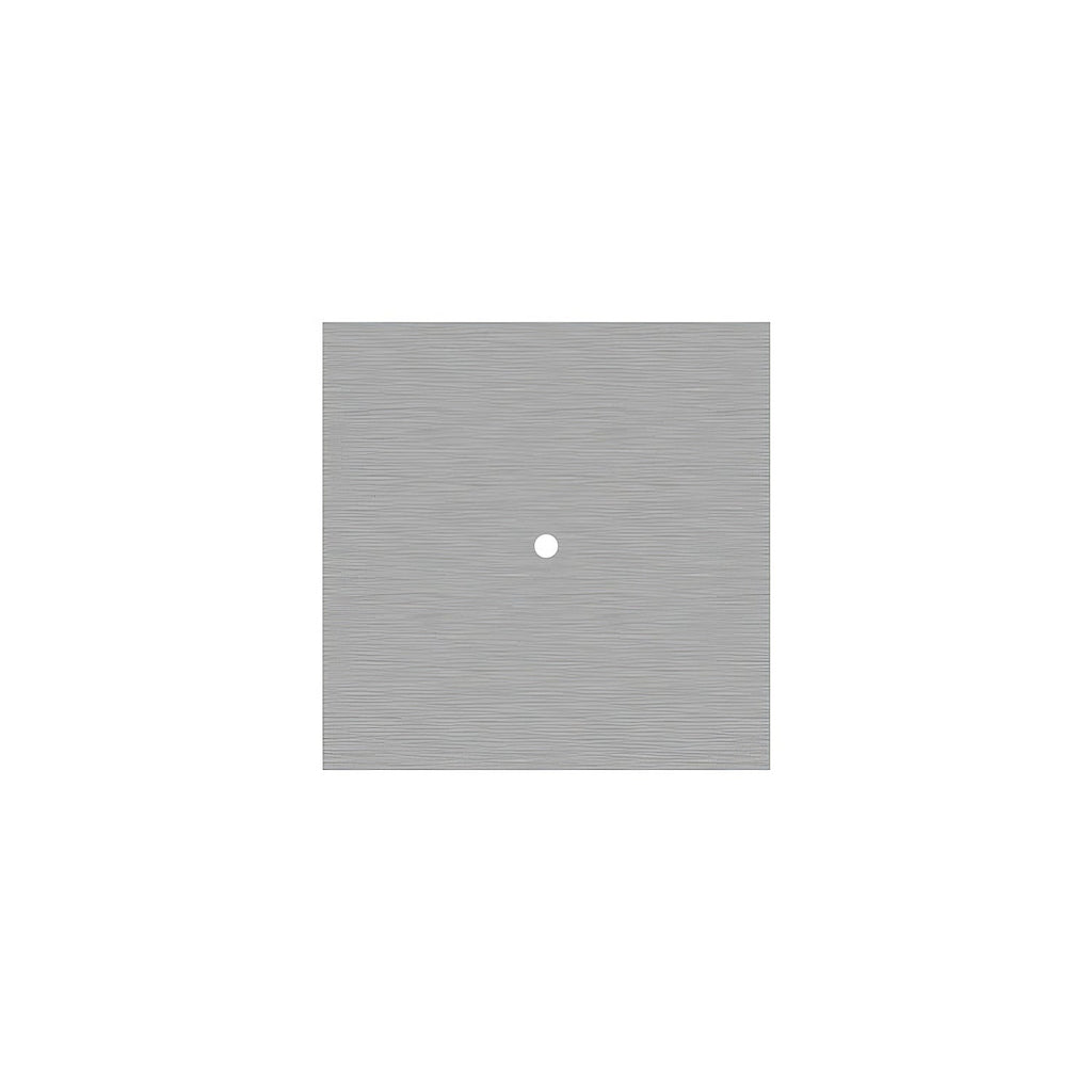 Quadratischer Rose-One-Baldachin, 200 mm mit 1 Loch und 4 seitlichen Bohrungen – Dibond Satin-Stahl – Ansicht 3