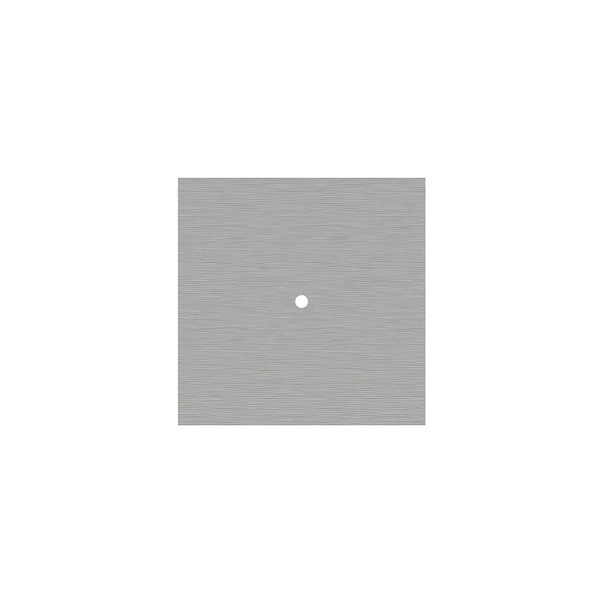 Quadratischer Rose-One-Baldachin, 200 mm mit 1 Loch und 4 seitlichen Bohrungen – Dibond Satin-Stahl – Ansicht 3