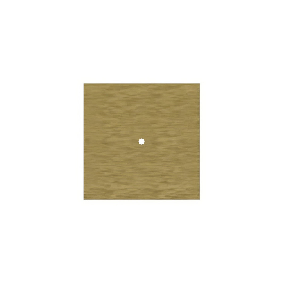 Lampenbaldachin Rose-One quadratisch, 200 mm mit 1 Loch und 4 seitlichen Löchern - Dibond satiniertes Messing – Ansicht 3