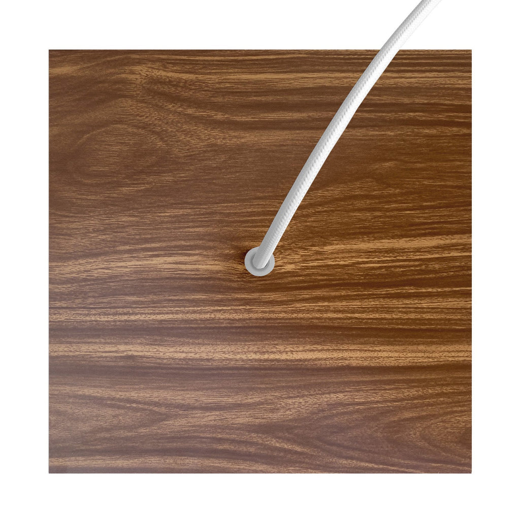Quadratischer Baldachin Rose-One, 200 mm mit 1 Loch und 4 seitlichen Löchern – Holz – Ansicht 2