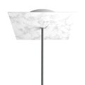 Lampenbaldachin Rose-One quadratisch, 200 mm mit 1 Loch und 4 seitlichen Löchern – Carrara-Marmor