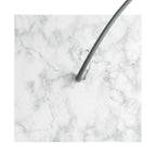 Lampenbaldachin Rose-One quadratisch, 200 mm mit 1 Loch und 4 seitlichen Löchern – Carrara-Marmor – Ansicht 2