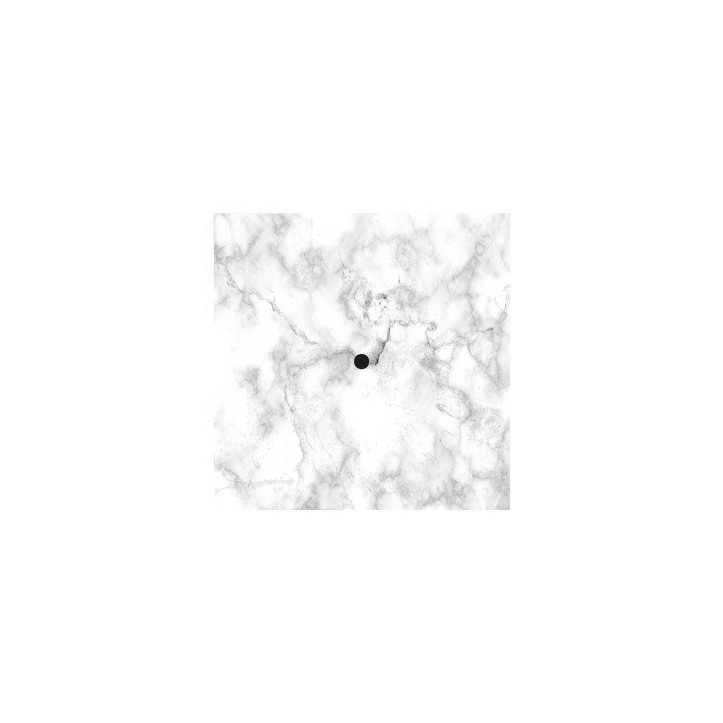 Lampenbaldachin Rose-One quadratisch, 200 mm mit 1 Loch und 4 seitlichen Löchern – Carrara-Marmor – Ansicht 3