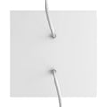 Rose-One Baldachin quadratisch, 200 mm mit 2 Bohrungen und 4 seitlichen Bohrungen – Mattweiß – Ansicht 2