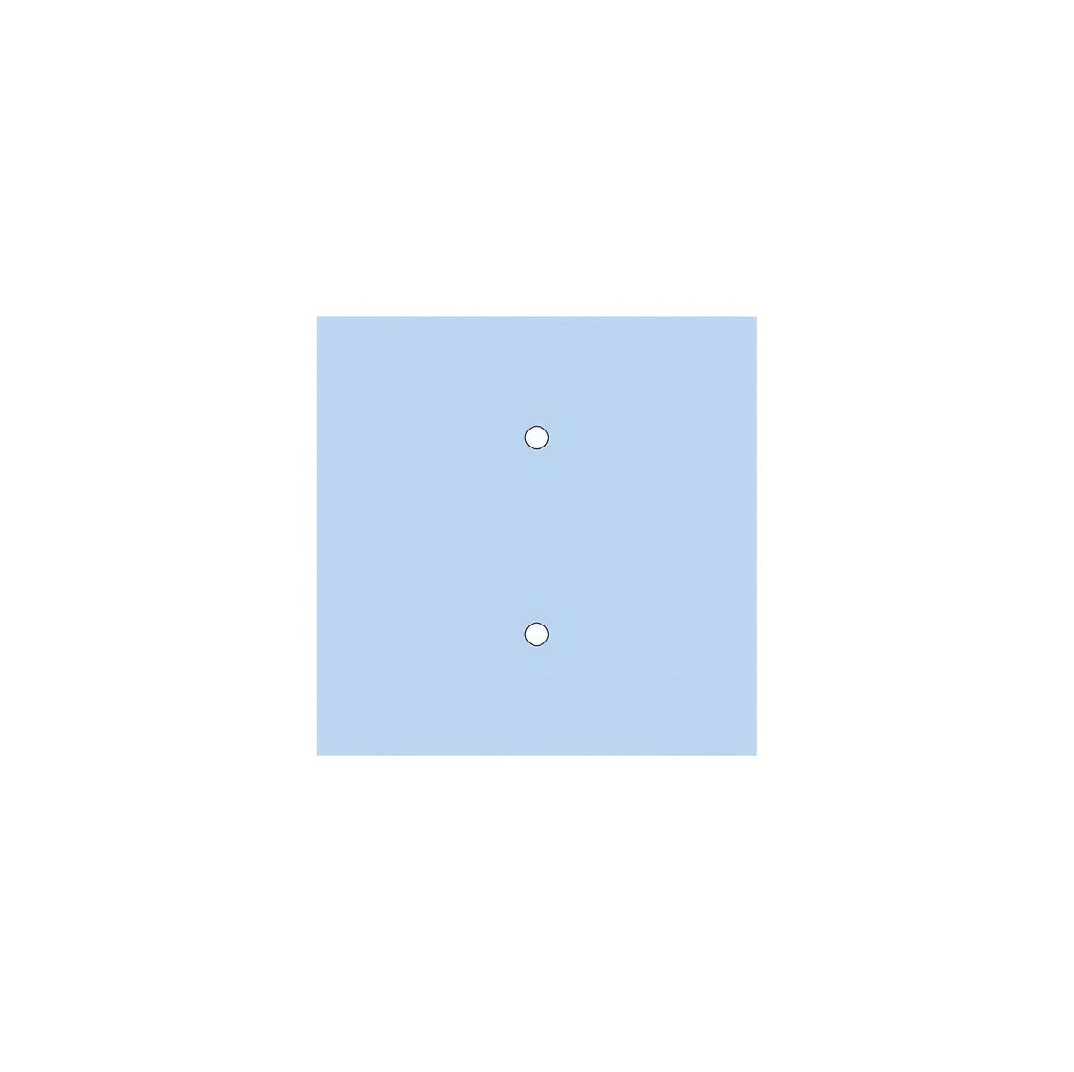 Quadratischer Rose-One Baldachin, 200 mm mit 2 Löchern und 4 Seitenlöchern – Zuckertütenblau – Ansicht 3