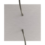 Lampenbaldachin Rose-One quadratisch, 200 mm mit 2 Löchern und 4 seitlichen Löchern – Dibond Satin-Edelstahl – Ansicht 2
