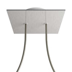 Lampenbaldachin Rose-One quadratisch, 200 mm mit 2 Löchern und 4 seitlichen Löchern – Dibond Satin-Edelstahl