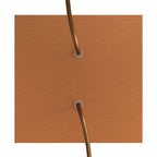 Lampenbaldachin Rose-One quadratisch, 200 mm mit 2 Löchern und 4 seitlichen Löchern - Dibond Satin-Kupfer – Ansicht 2