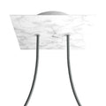 Rosette Rose-One Quadrat, 200 mm mit 2 Löchern und 4 seitlichen Löchern – Carrara-Marmor