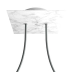 Rosette Rose-One Quadrat, 200 mm mit 2 Löchern und 4 seitlichen Löchern – Carrara-Marmor