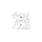 Rosette Rose-One Quadrat, 200 mm mit 2 Löchern und 4 seitlichen Löchern – Carrara-Marmor – Ansicht 3