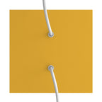 Lampenbaldachin Rose-One quadratisch, 200 mm mit 2 Löchern und 4 seitlichen Löchern - Senfgelb – Ansicht 2