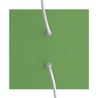 Lampenbaldachin Rose-One quadratisch, 200 mm mit 2 Bohrungen und 4 seitlichen Bohrungen – Wiesen-Grün – Ansicht 2