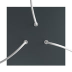 Rosone Rose-One quadratisch, 200 mm mit 3 Öffnungen und 4 seitlichen Öffnungen – Anthrazit – Ansicht 2
