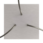 Rose-One quadratischer Baldachin, 200 mm mit 3 Löchern und 4 seitlichen Löchern – Dibond, satiniertes Stahl – Ansicht 2