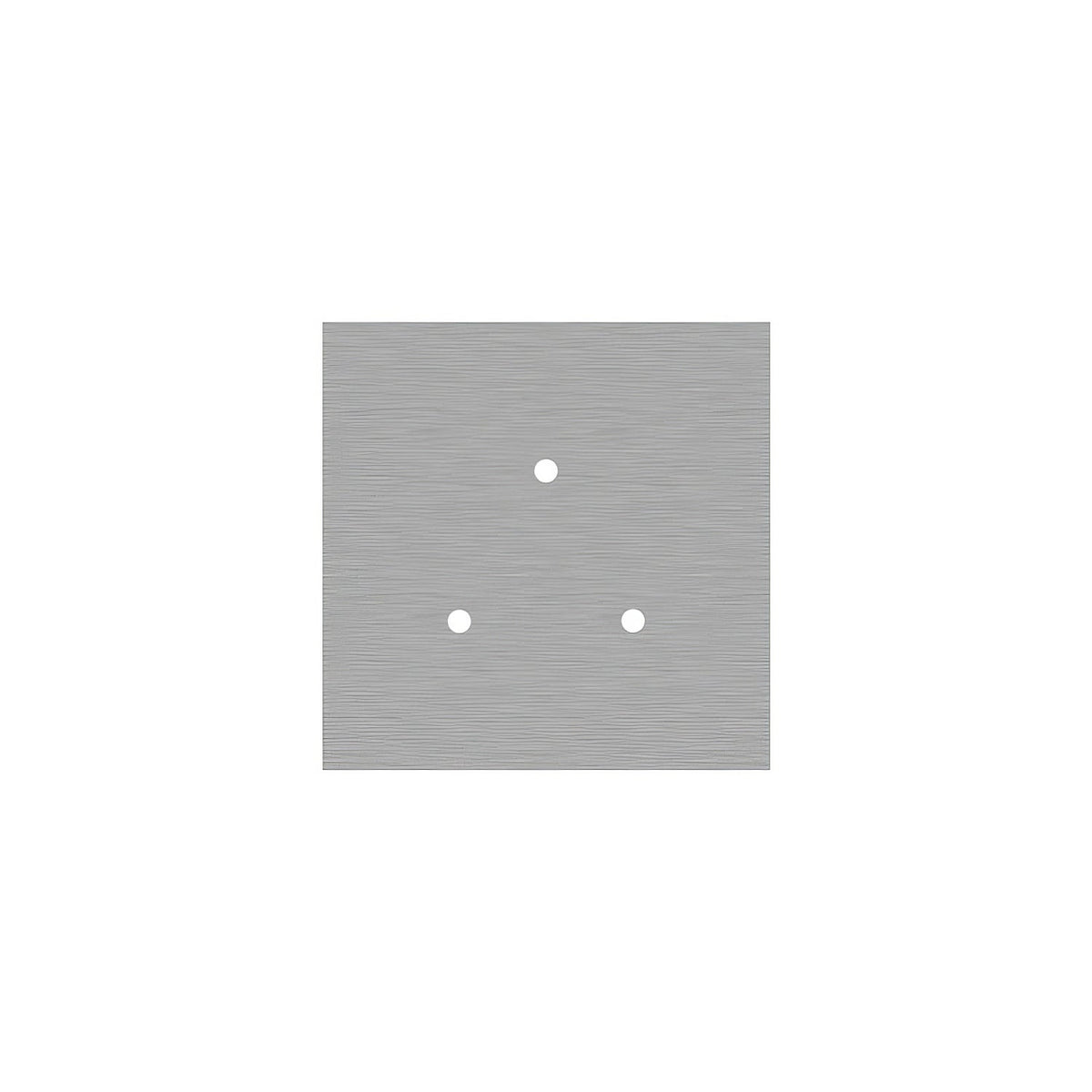 Rose-One quadratischer Baldachin, 200 mm mit 3 Löchern und 4 seitlichen Löchern – Dibond, satiniertes Stahl – Ansicht 3