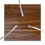 Rose-One Rosette quadratisch, 200 mm mit 3 Löchern und 4 seitlichen Löchern – Holz – Ansicht 2