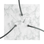 Rose-One quadratischer Baldachin, 200 mm mit 3 Löchern und 4 seitlichen Löchern - Carrara-Marmor – Ansicht 2