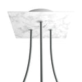 Rose-One quadratischer Baldachin, 200 mm mit 3 Löchern und 4 seitlichen Löchern - Carrara-Marmor