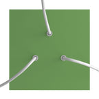 Lampenbaldachin Rose-One quadratisch, 200 mm mit 3 Löchern und 4 seitlichen Löchern – Wiesen-Grün – Ansicht 2
