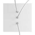 Rose-One Baldachin quadratisch, 200 mm mit 3 Bohrungen in Linie und 4 seitlichen Bohrungen – Mattweiß – Ansicht 2
