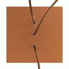 Rose-One Baldachin Quadrat, 200 mm mit 3 Löchern in Linie und 4 seitlichen Löchern – Dibond Kupfer satiniert – Ansicht 2