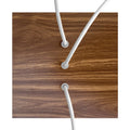Rose-One quadratischer Lampenbaldachin, 200 mm mit 3 Löchern in Linie und 4 seitlichen Löchern – Holz – Ansicht 2