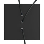 Rose-One quadratischer Baldachin, 200 mm mit 3 linearen und 4 seitlichen Öffnungen – Matt Schwarz – Ansicht 2