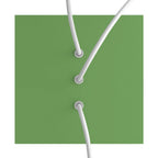 Lampenbaldachin Rose-One quadratisch, 200 mm mit 3 Löchern in Linie und 4 seitlichen Löchern – Wiesengrün – Ansicht 2