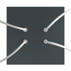 Baldachin Rose-One quadratisch, 200 mm mit 4 Löchern und 4 seitlichen Löchern – Anthrazit – Ansicht 2