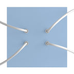 Lampenbaldachin Rose-One quadratisch, 200 mm mit 4 Löchern und 4 seitlichen Löchern - Zuckerpapier-Blau – Ansicht 2