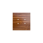 Lampenbaldachin Rose-One quadratisch, 200 mm mit 4 Löchern und 4 seitlichen Löchern – Holz – Ansicht 3
