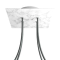 Rosone Rose-One quadratisch, 200 mm mit 4 Löchern und 4 seitlichen Löchern - Carrara-Marmor