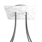 Rosone Rose-One quadratisch, 200 mm mit 4 Löchern und 4 seitlichen Löchern - Carrara-Marmor