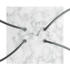 Rosone Rose-One quadratisch, 200 mm mit 4 Löchern und 4 seitlichen Löchern - Carrara-Marmor – Ansicht 2