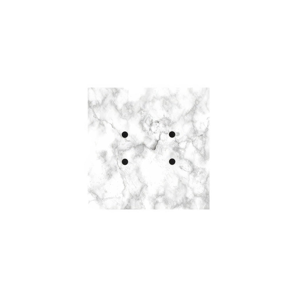 Rosone Rose-One quadratisch, 200 mm mit 4 Löchern und 4 seitlichen Löchern - Carrara-Marmor – Ansicht 3