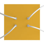Lampenbaldachin Rose-One quadratisch, 200 mm mit 4 Löchern und 4 seitlichen Löchern - Senfgelb – Ansicht 2