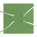 Lampenbaldachin Rose-One quadratisch, 200 mm mit 4 Bohrungen und 4 seitlichen Bohrungen – Wiesengrün – Ansicht 2