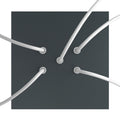 Rose-One quadratischer Lampenbaldachin, 200 mm mit 5 Löchern und 4 seitlichen Löchern - Anthrazit – Ansicht 2